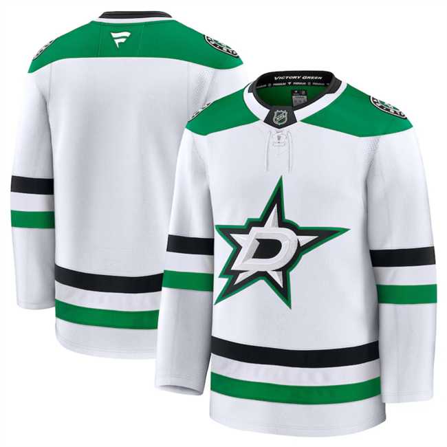 Mens Dallas Stars Blank White 2024-25 Away Stitched Hockey Jersey Dzhi